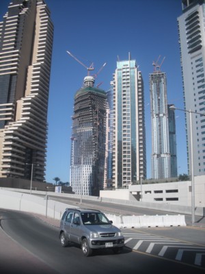 large structures half built in Dubai the number of which rather boggles