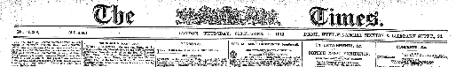 Don't hold the front page. The Times 4 September 1913.