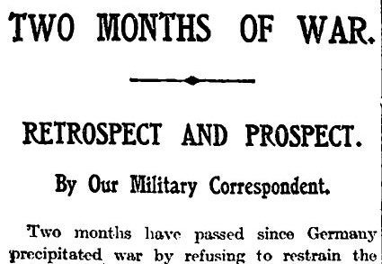 The Times 3 October 1914 p5