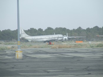 A C-97 and an Armstrong Whitworth Argosy at Fox Field In Lancaster, California