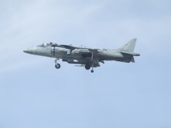 The US Marines are still flying Harriers and gave a lovely display of it hovering, floating down the flight line, slowly pirouetting and in general showing off.