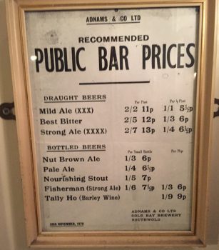 Bar prices