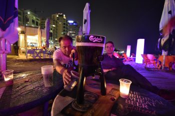 Israeli equivalent of a keg on the beach in Tel Aviv