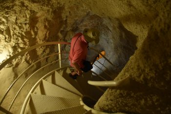 Descending into the cool of Herod's cisterns