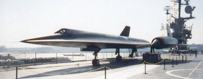 SR-71 on USS Intrepid museum flight deck in Manhattan.