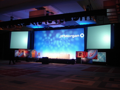 Ballroom screen before the show