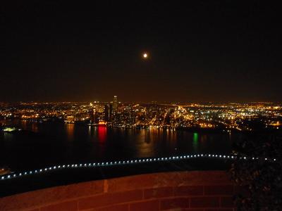 Moon and East River