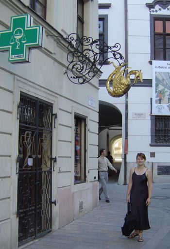 A golden dragon and a Bratislava babe who is only occasionally a dragon