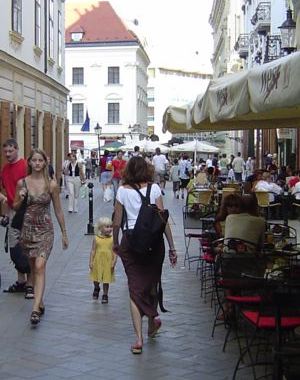 Bratislava means babes and cafés