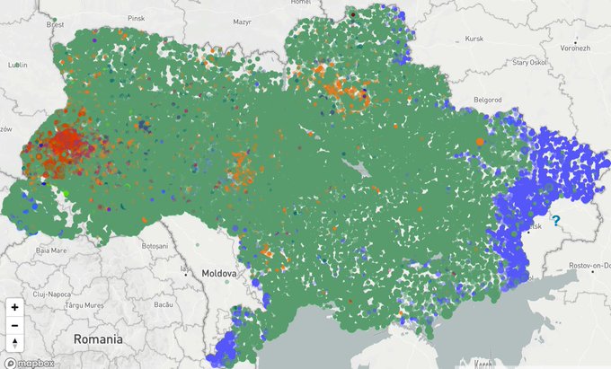 2019 election map of Ukraine
